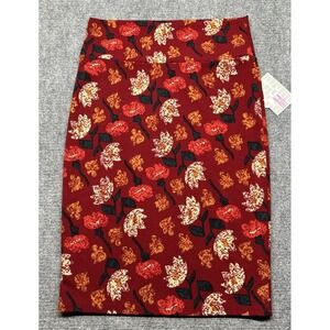 Lularoe Cassie Skirt Womens M Multicolor Floral Pull On Pencil Stretch USA New